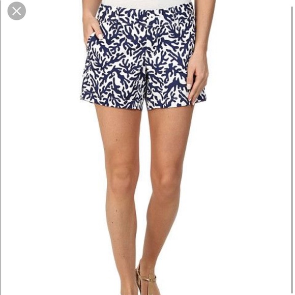 Lilly Pulitzer Pants - Lilly Pulitzer Bright Navy Treasure Coral Shorts